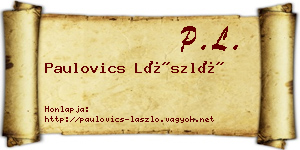 Paulovics László névjegykártya